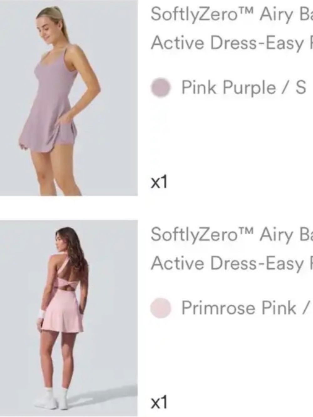 2 Halara dresses size small easy peezy edition